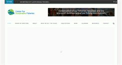 Desktop Screenshot of centerforsustainablefisheries.org